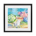 thumbnail image 1 of Stupell Industries Tropical Ventura Beach Umbrellas Black Framed Print Under Glass, 16 x 16, by Paul Brent, 1 of 8