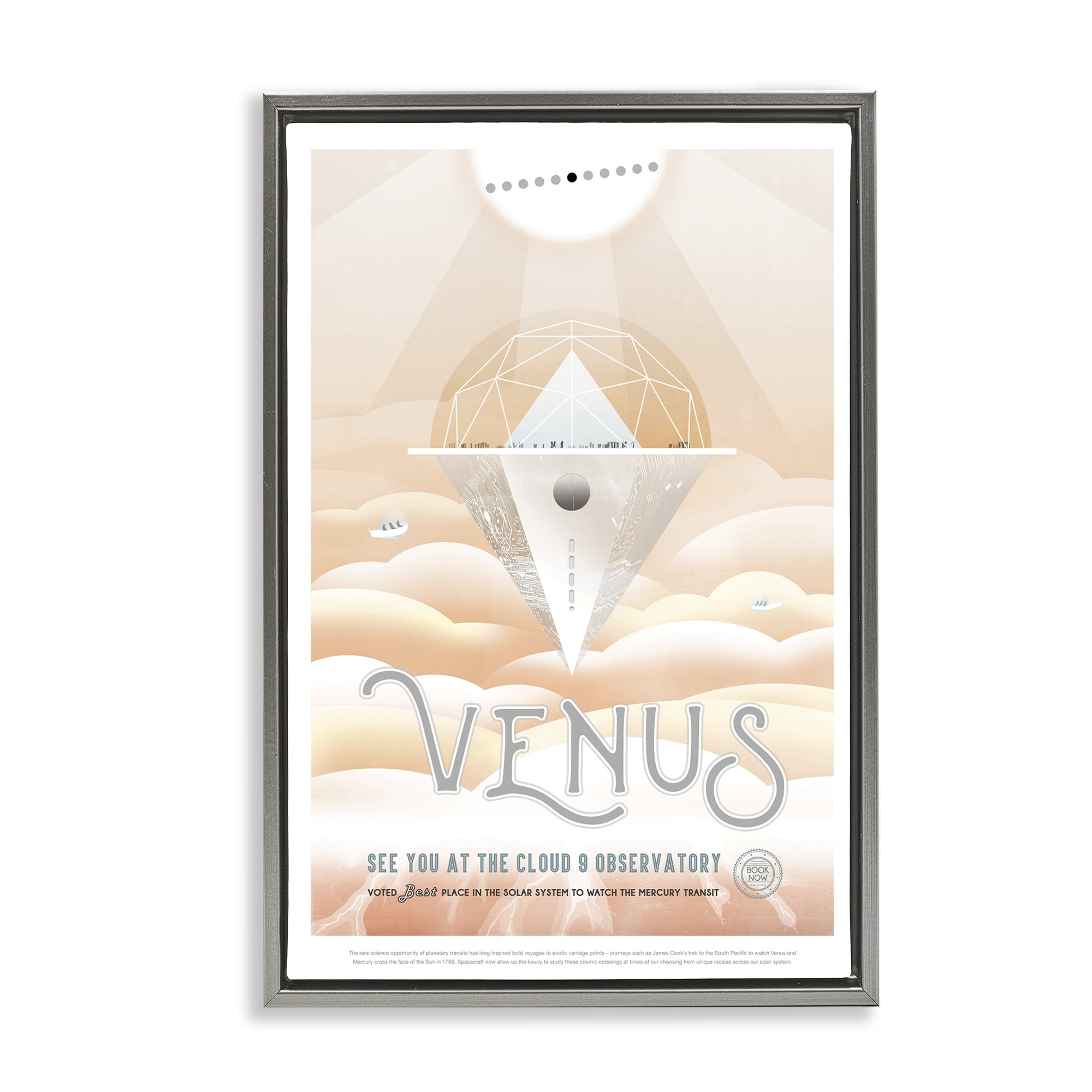 Stupell Industries Venus Space Exploration Typography Painting Gray ...