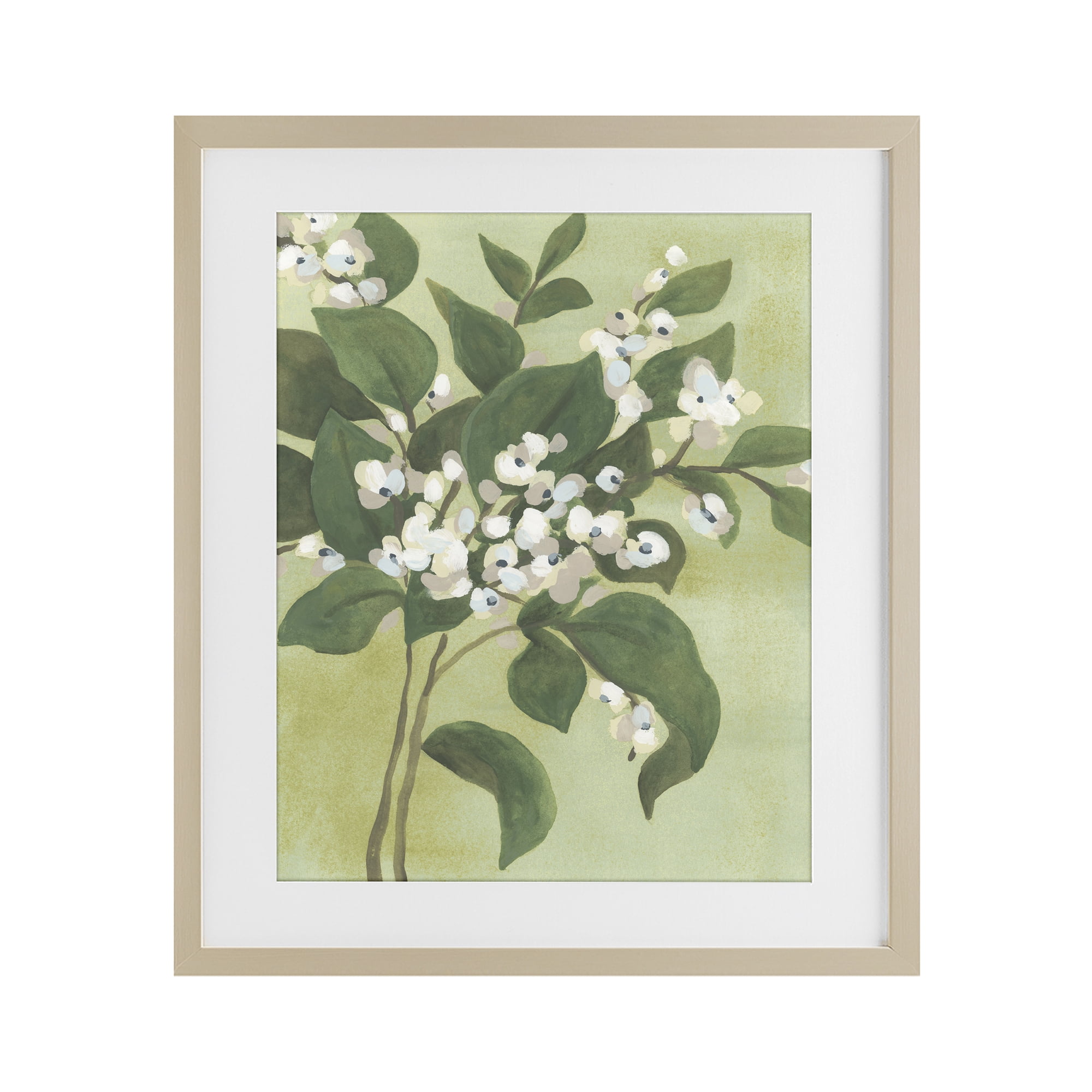 Stupell Industries Verdant Branch Blossoms Birch Framed Print Under Glass, design by June Erica Vess