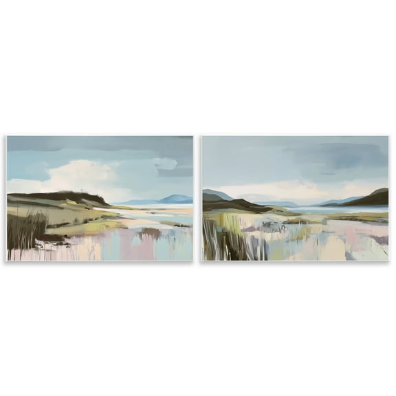 Stupell Industries Verdant Coastal Waters 2 Piece Wall Plaque Art Set design by Elara Yasna, 10 x 15