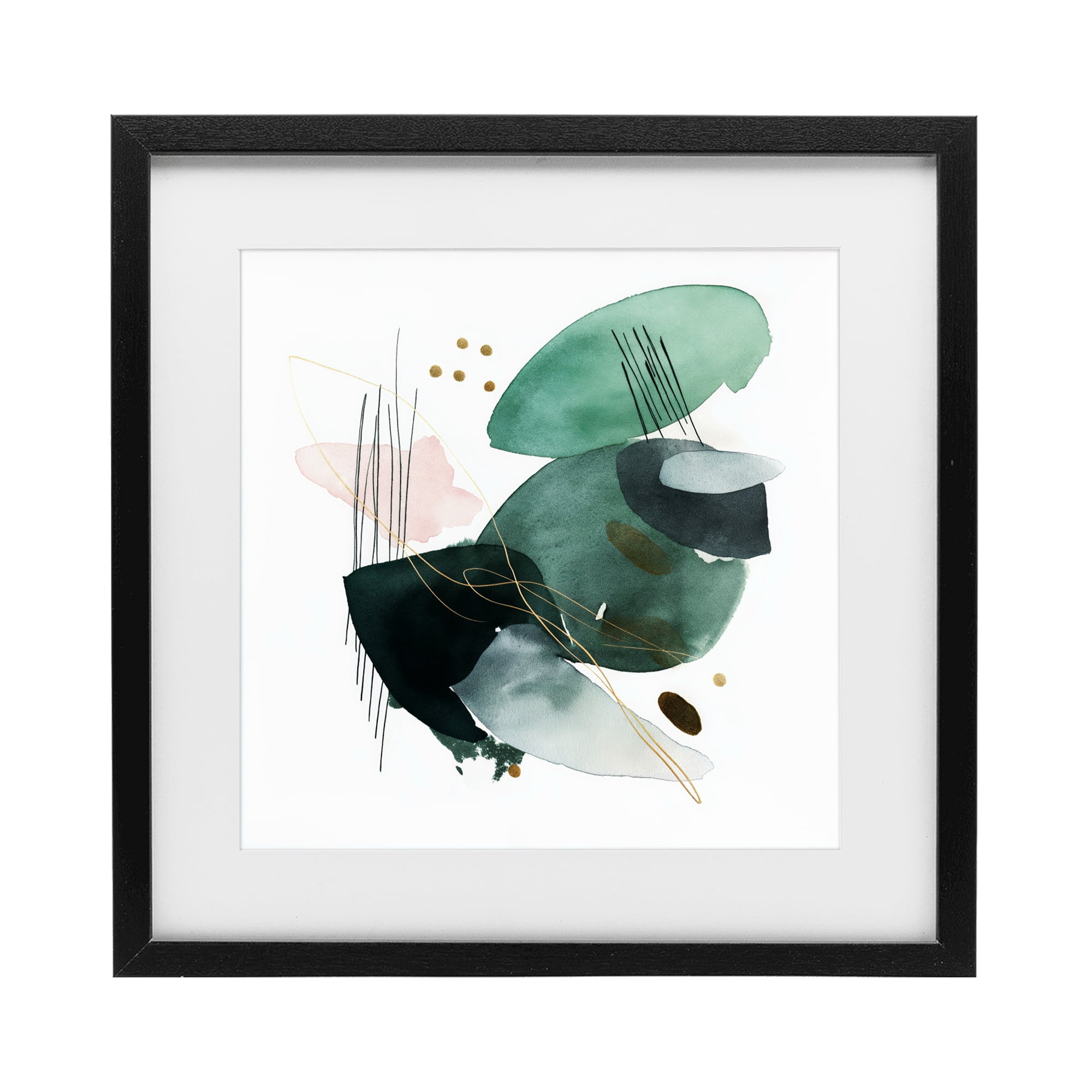 Stupell Industries Verdant Horizon Shapes Black Framed Print Under Glass, design by Svetlana Aleynikova
