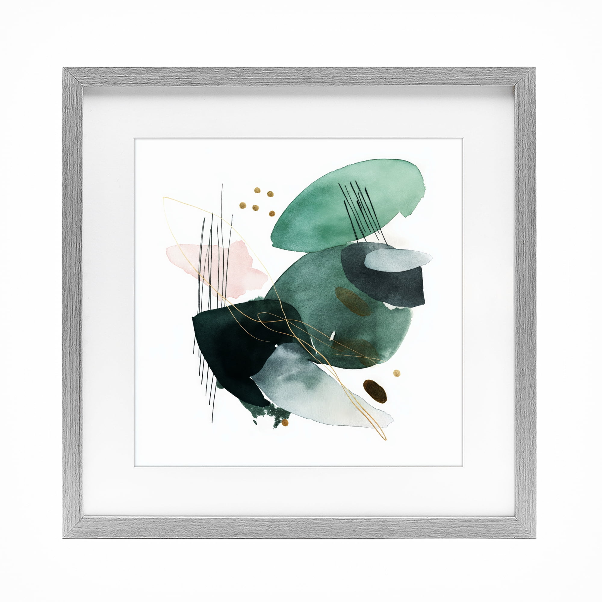 Stupell Industries Verdant Horizon Shapes Gray Framed Print Under Glass, design by Svetlana Aleynikova
