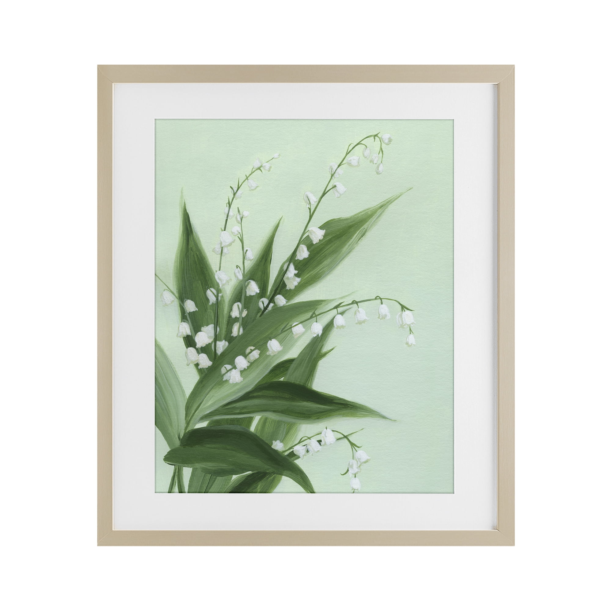 Stupell Industries Verdant Lily Of Valley Birch Framed Print Under Glass, design by Grace Popp