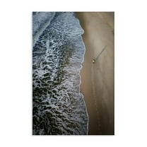 Stupell Industries Vertical Aerial Beach View Nautical & Beach Photography Wrapped Canvas Art Print Wall Art, 16 x 24