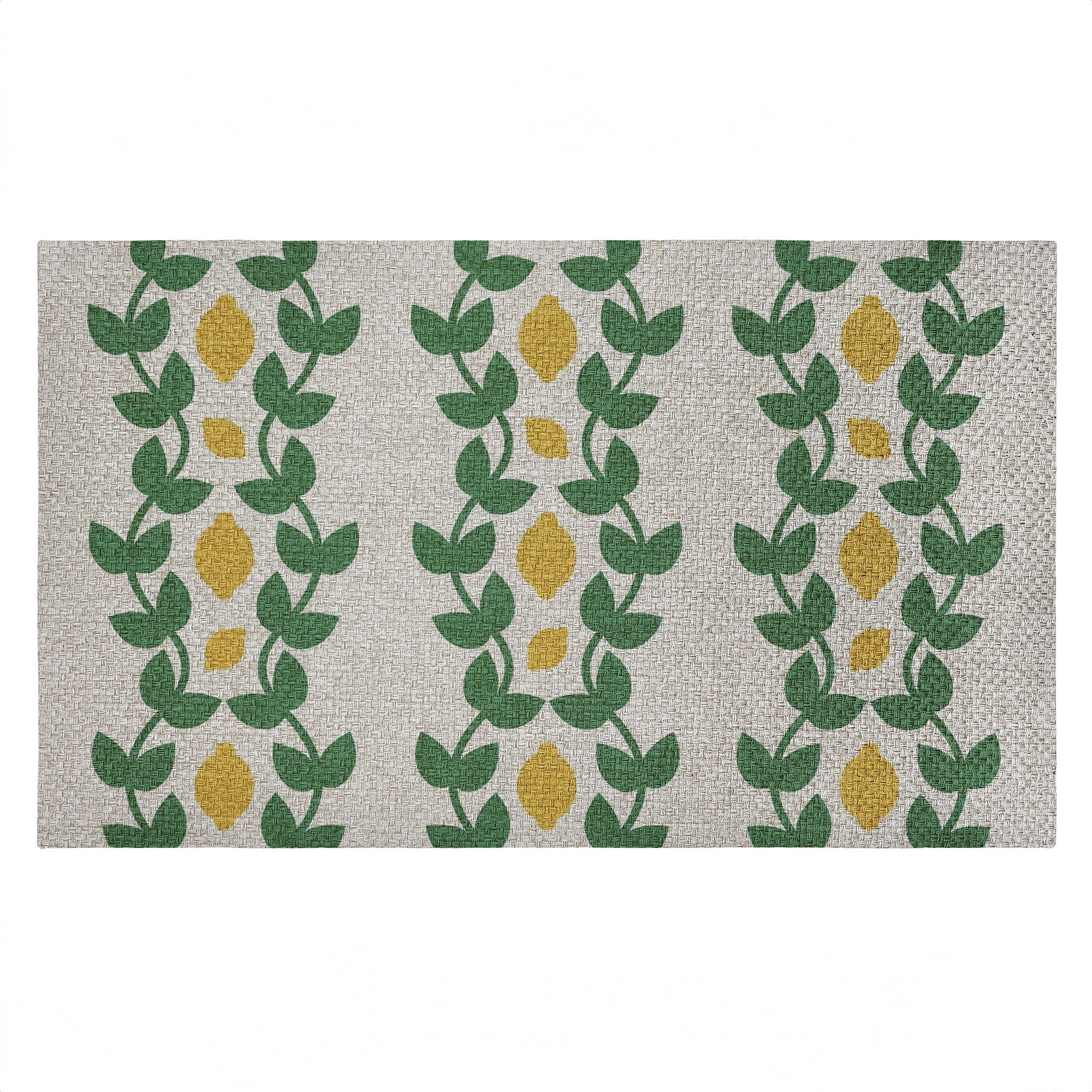 Stupell Industries Vertical Lemon Vines Printed Outdoor Imitation Sisal Floor Mat, design by Lil' Rue