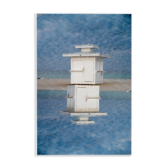 Stupell Industries Vertical Symmetry Beach Hut Wall Plaque Art design by Robin Vandenabeele, 15 x 10
