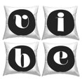 thumbnail image 1 of Stupell Industries Vibe Black Initials Decorative Printed Throw Pillow, 18 x 18, 1 of 5
