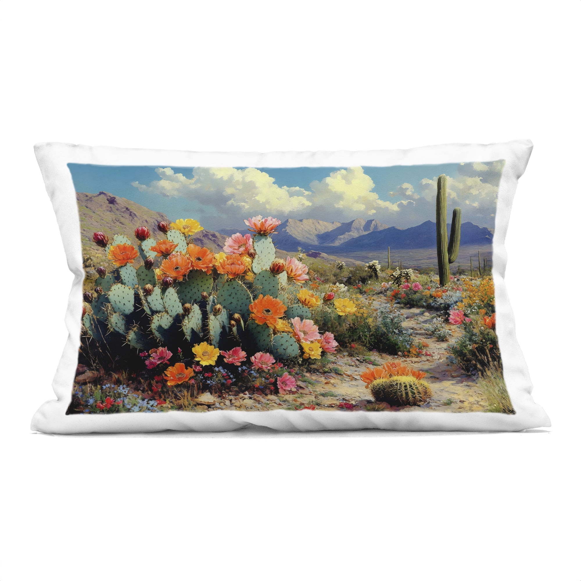 Stupell Industries Vibrant Cacti in Desert Decorative Printed Throw Pillow, design by Franklyn Gregory, 14 x 7 x 20