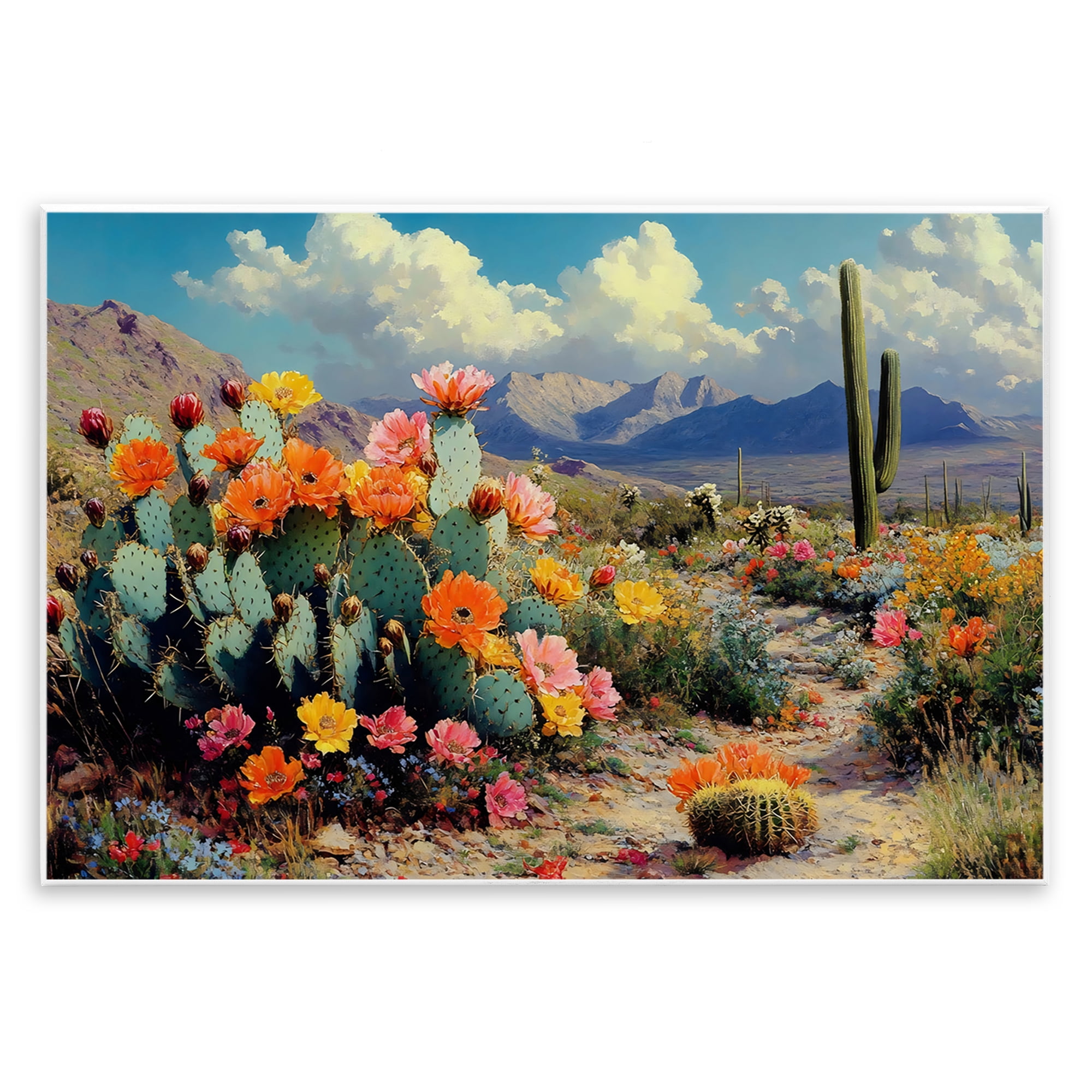 Stupell Industries Vibrant Cacti in Desert Wall Plaque Art, design by Franklyn Gregory