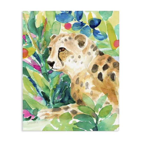 Stupell Industries Eclectic Vibrant Chillin' Cheetah Canvas Art, 30 x 40, by Lanie Loreth
