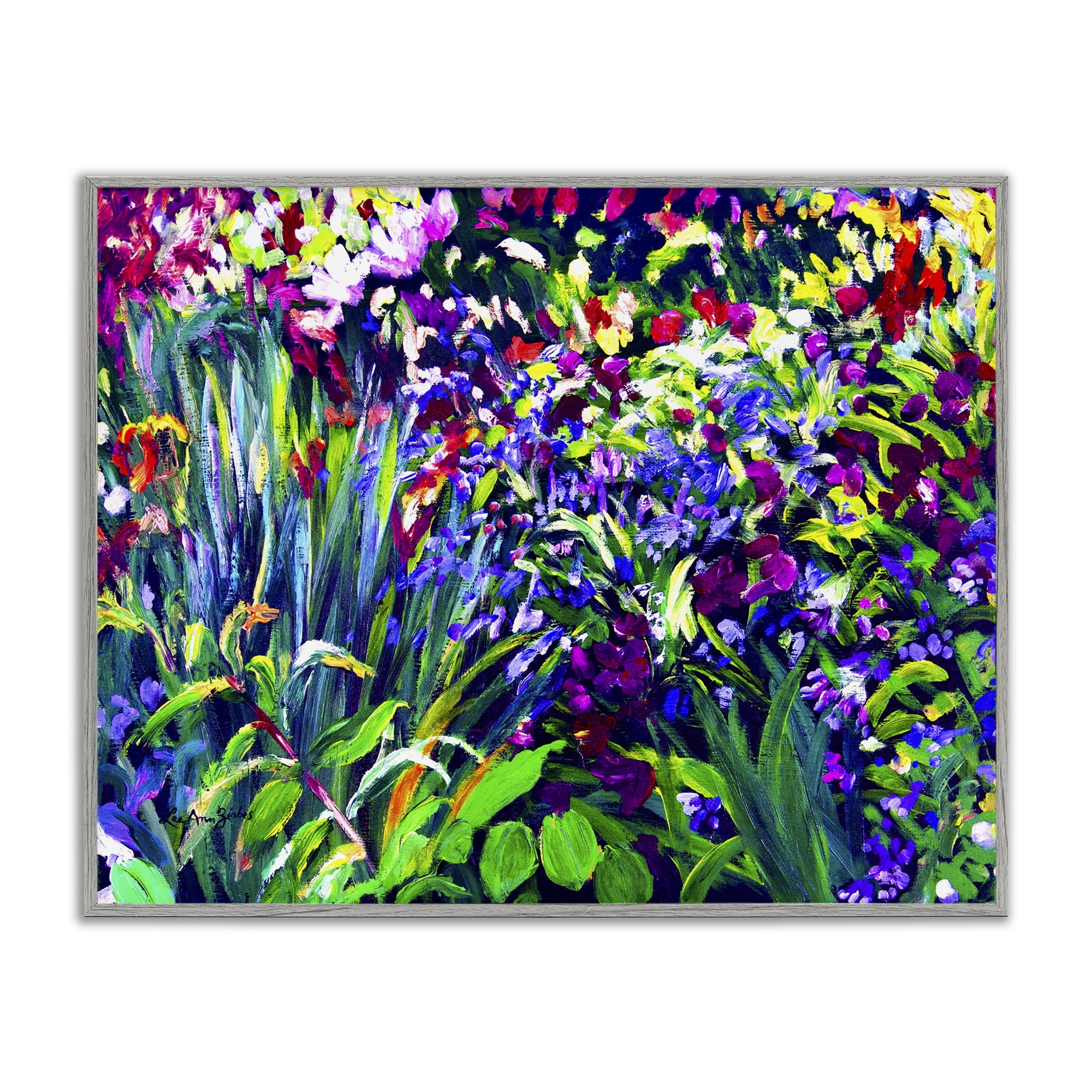Stupell Industries Vibrant Confetti Garden Gray Framed Giclee Art, design by Lee Ann Zirbes