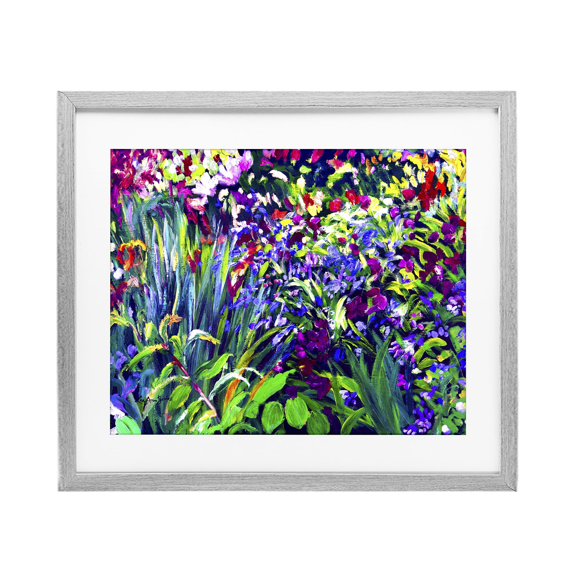 Stupell Industries Vibrant Confetti Garden Gray Framed Print Under Glass, design by Lee Ann Zirbes
