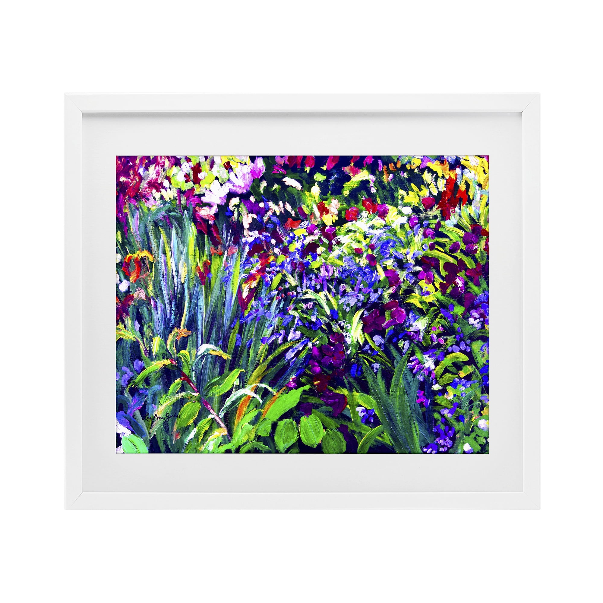 Stupell Industries Vibrant Confetti Garden White Framed Print Under Glass, design by Lee Ann Zirbes