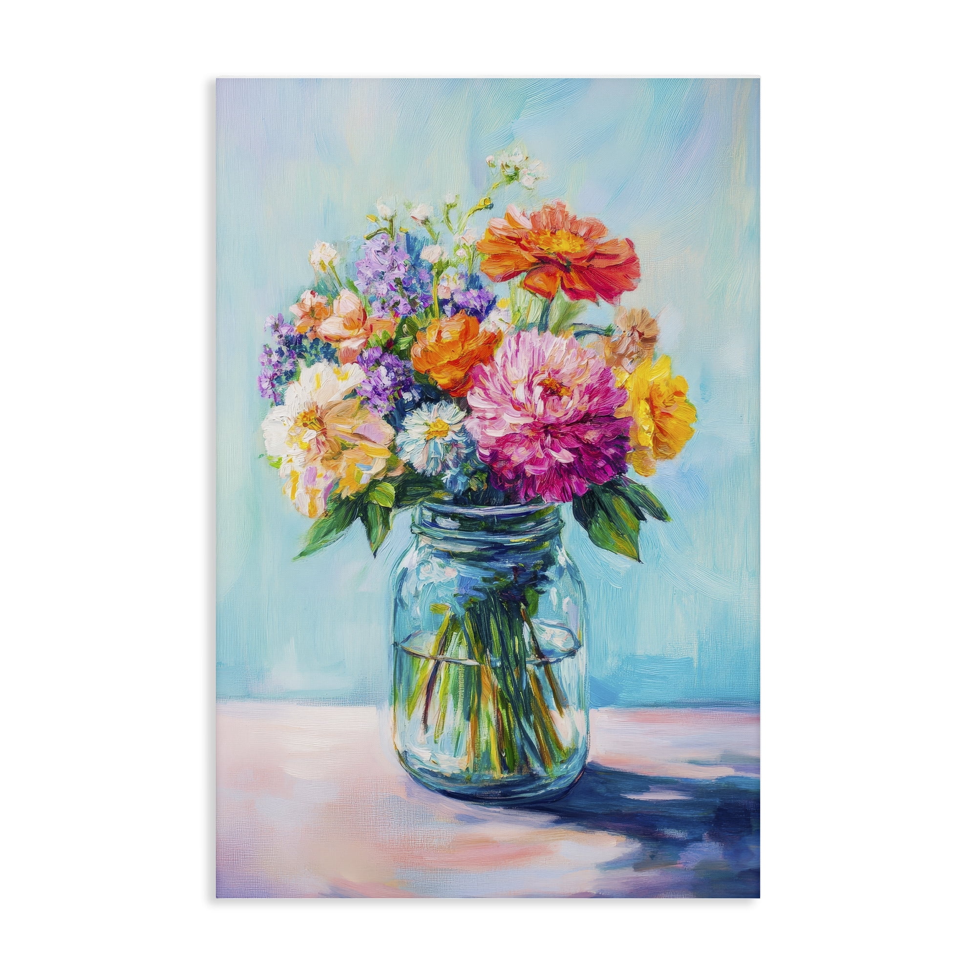 Stupell Industries Vibrant Country Jar Bouquet Canvas Wall Art, design by Petal Prints Design