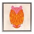 thumbnail image 1 of Stupell Industries Eclectic Vibrant Folk Owl Motif Gray Floating Frame Canvas Art, 18 x 18, by The Paper Curator, 1 of 8