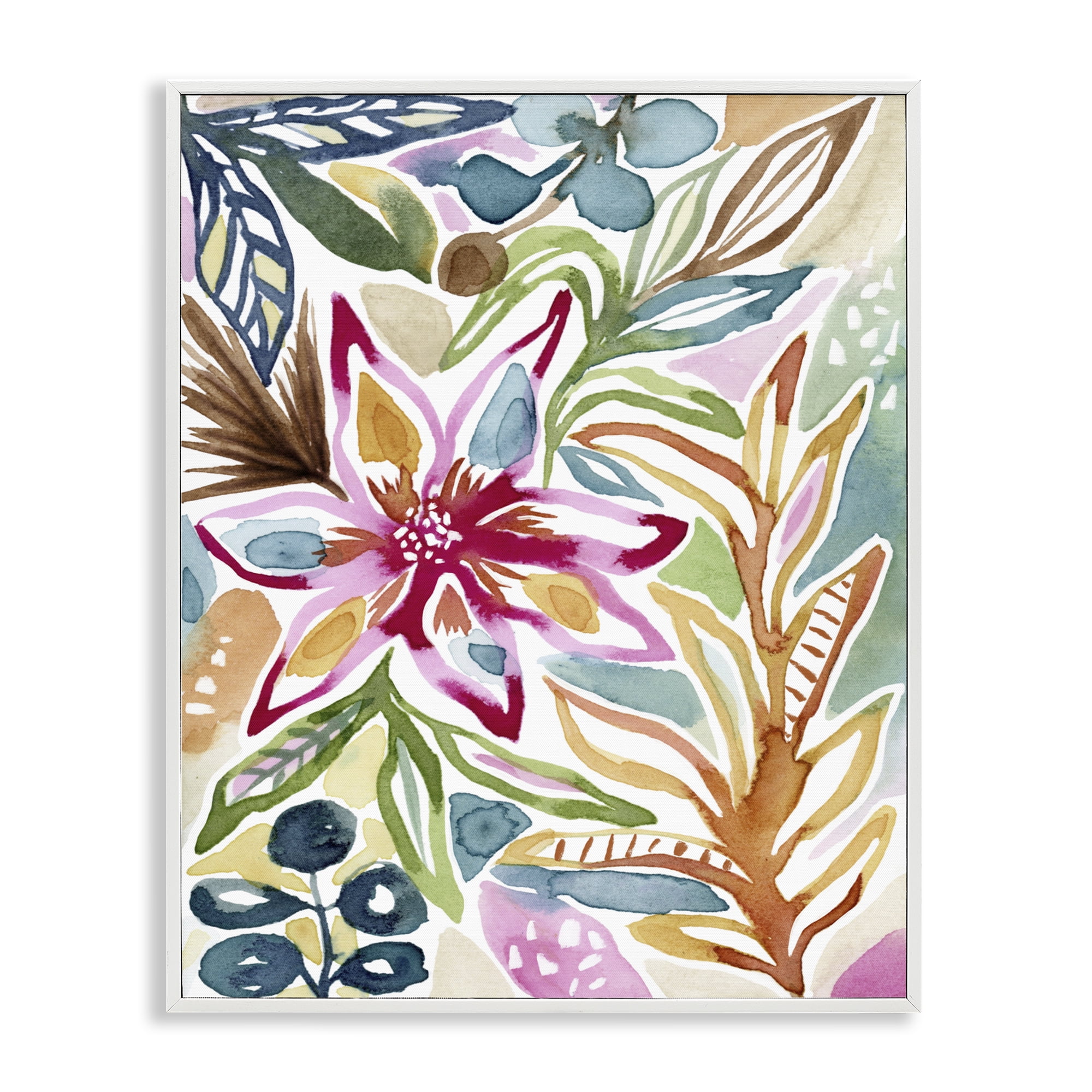 Stupell Industries Vibrant Garden Impressions White Framed Giclee Art, design by Lisa Nohren