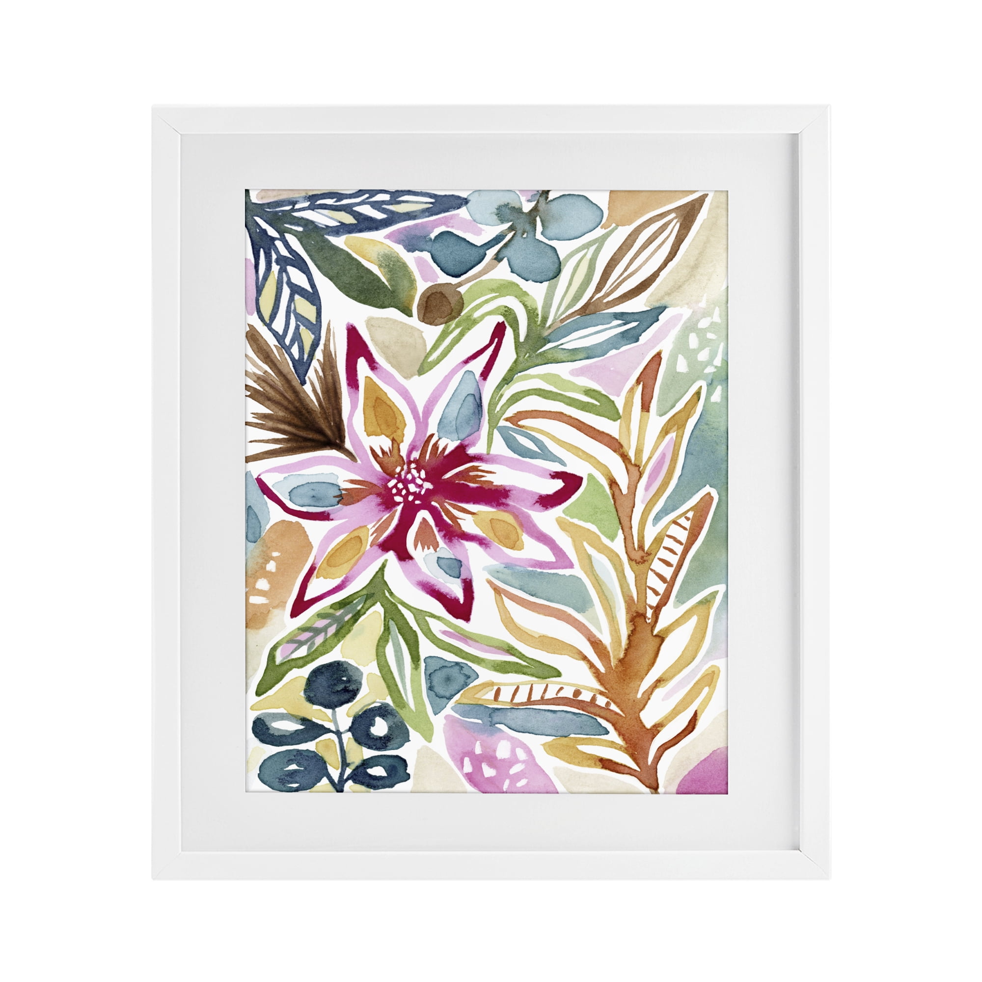 Stupell Industries Vibrant Garden Impressions White Framed Print Under Glass, design by Lisa Nohren