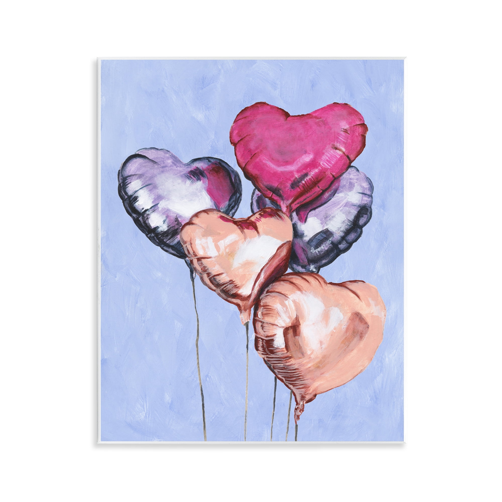 Stupell Industries Vibrant Heart Balloons Wall Plaque Art, design by Michael Willett