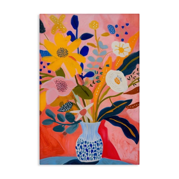 Stupell Industries Eclectic Vibrant Joyful Bouquet Canvas Art, 24 x 36, by LSR Design Studio