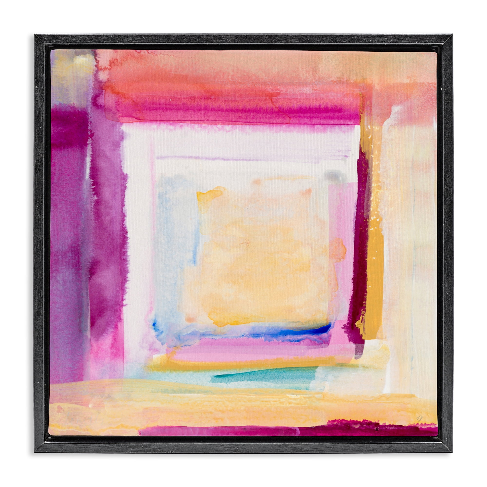 Stupell Industries Vibrant Layers New Day Black Framed Floater Canvas Wall Art, design by Lanie Loreth