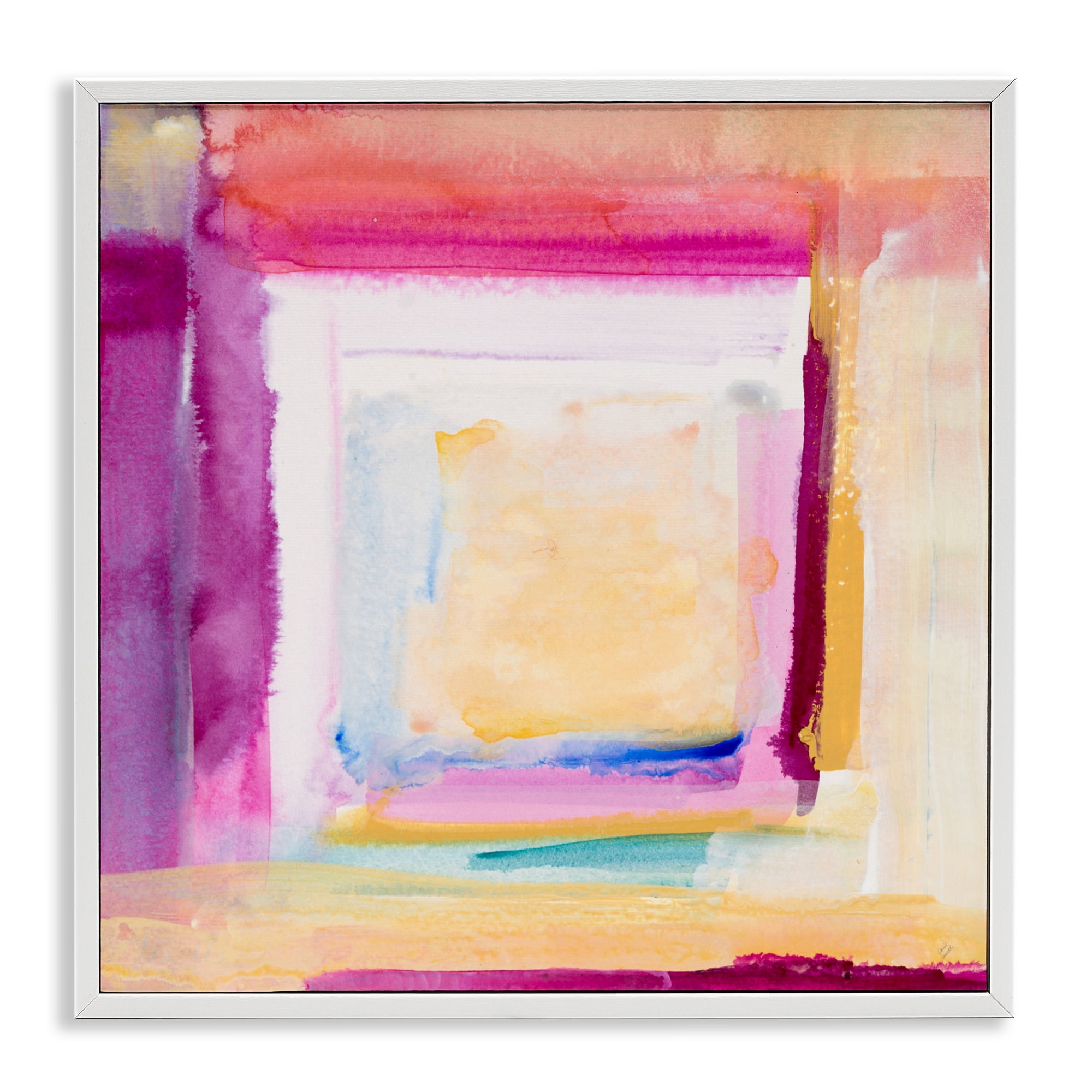 Stupell Industries Vibrant Layers New Day White Framed Giclee Art, design by Lanie Loreth