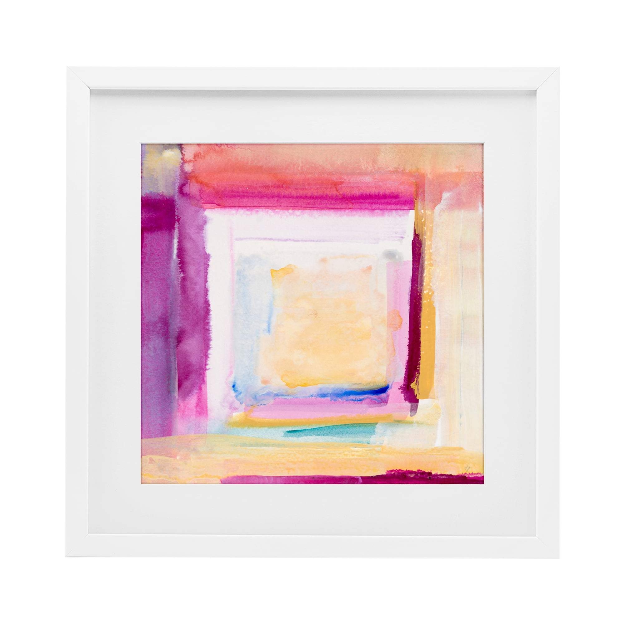 Stupell Industries Vibrant Layers New Day White Framed Print Under Glass, design by Lanie Loreth