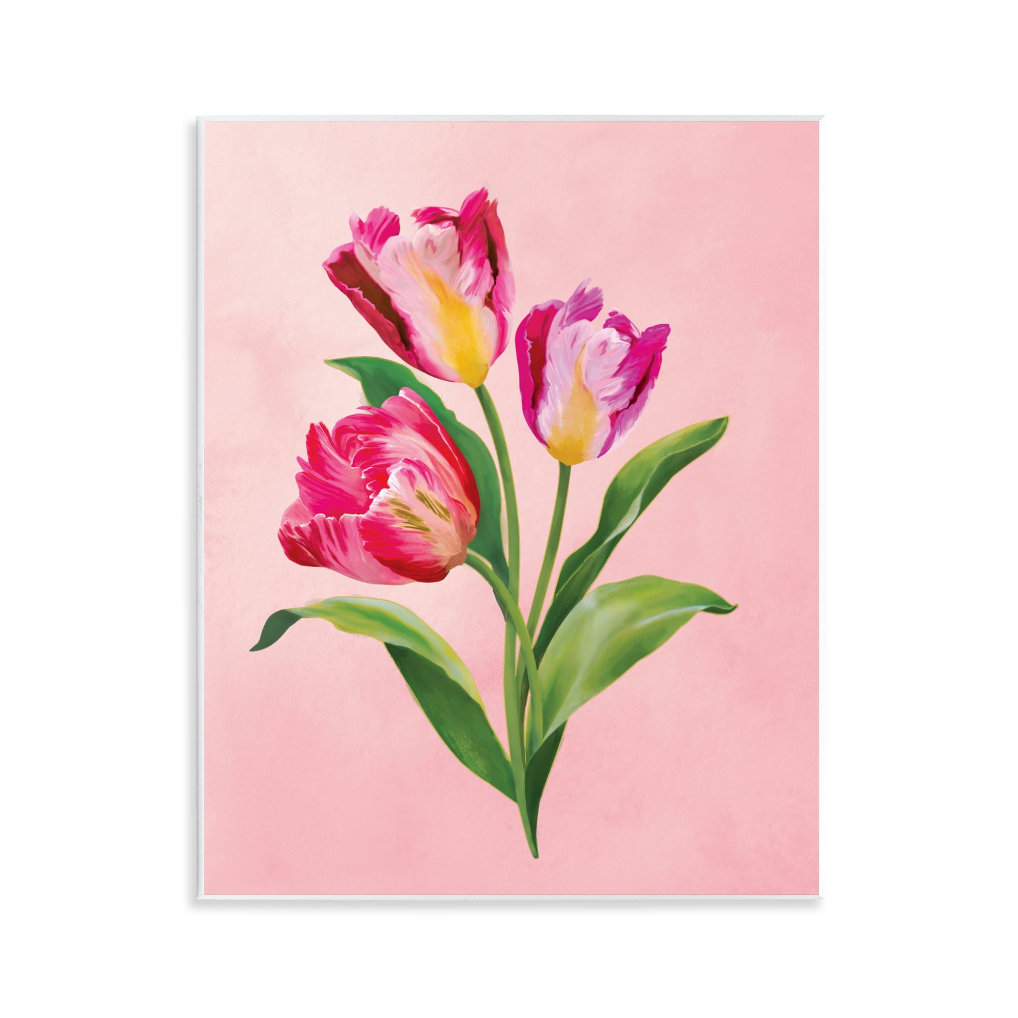 Stupell Industries Vibrant Magenta Tulips Wall Plaque Art, design by Diane Neukirch