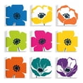 thumbnail image 1 of Stupell Industries Vibrant Modern Floral Collage Multi-color Set Canvas Wall Art Design by Wild Apple Portfolio, 9 Piece, 12" x 12", 1 of 6