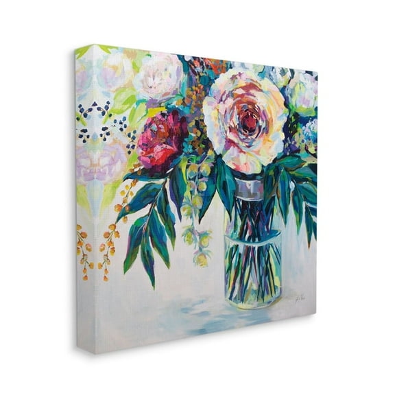 Stupell Industries Vibrant Multi-Color Spring Bouquet Abstract Painting Canvas Wall Art Design by Jeanette Vertentes, 24" x 24"