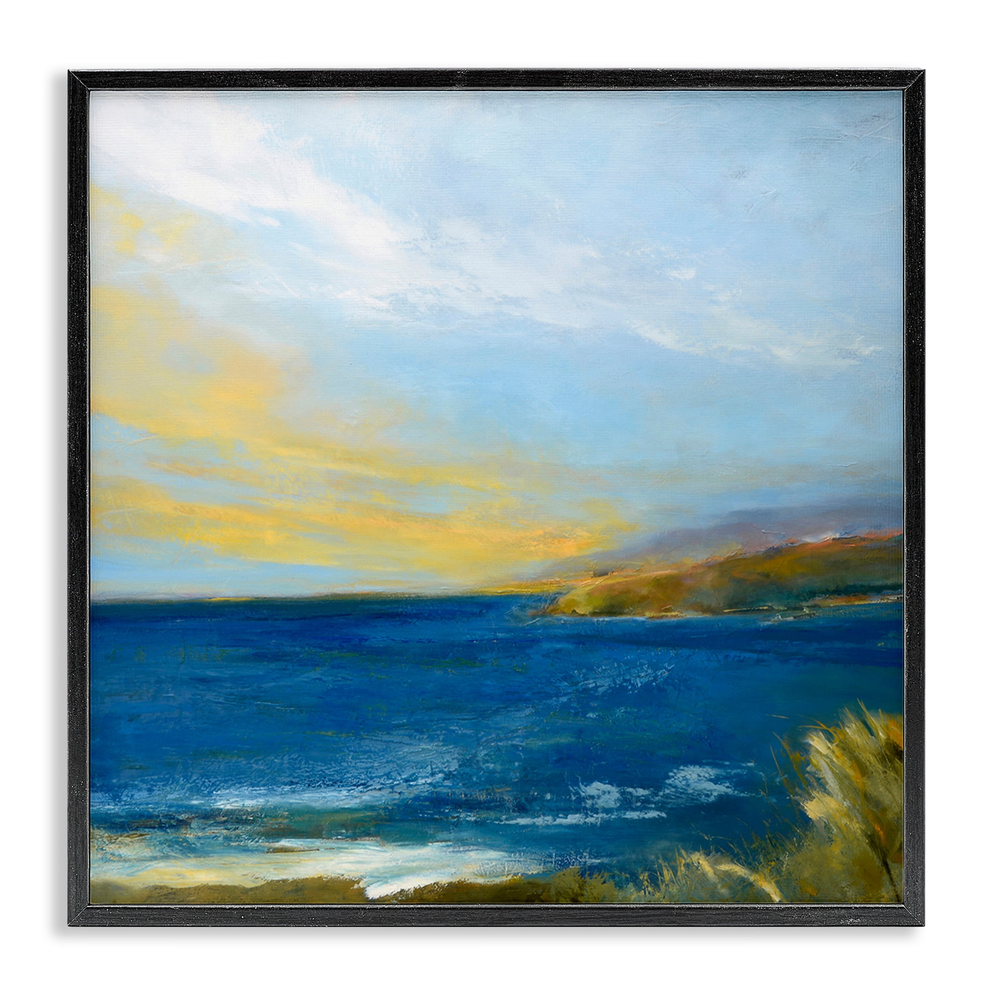 Stupell Industries Vibrant Ocean Light at Dusk Black Framed Giclee Art, design by Patrick Dennis