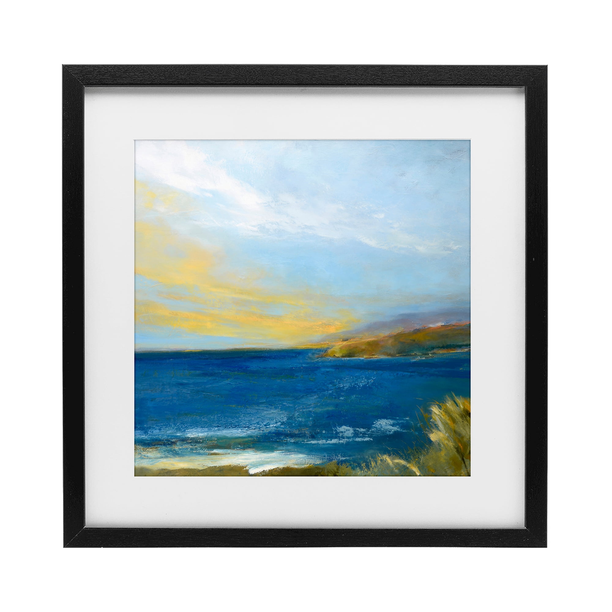 Stupell Industries Vibrant Ocean Light at Dusk Black Framed Print Under Glass, design by Patrick Dennis