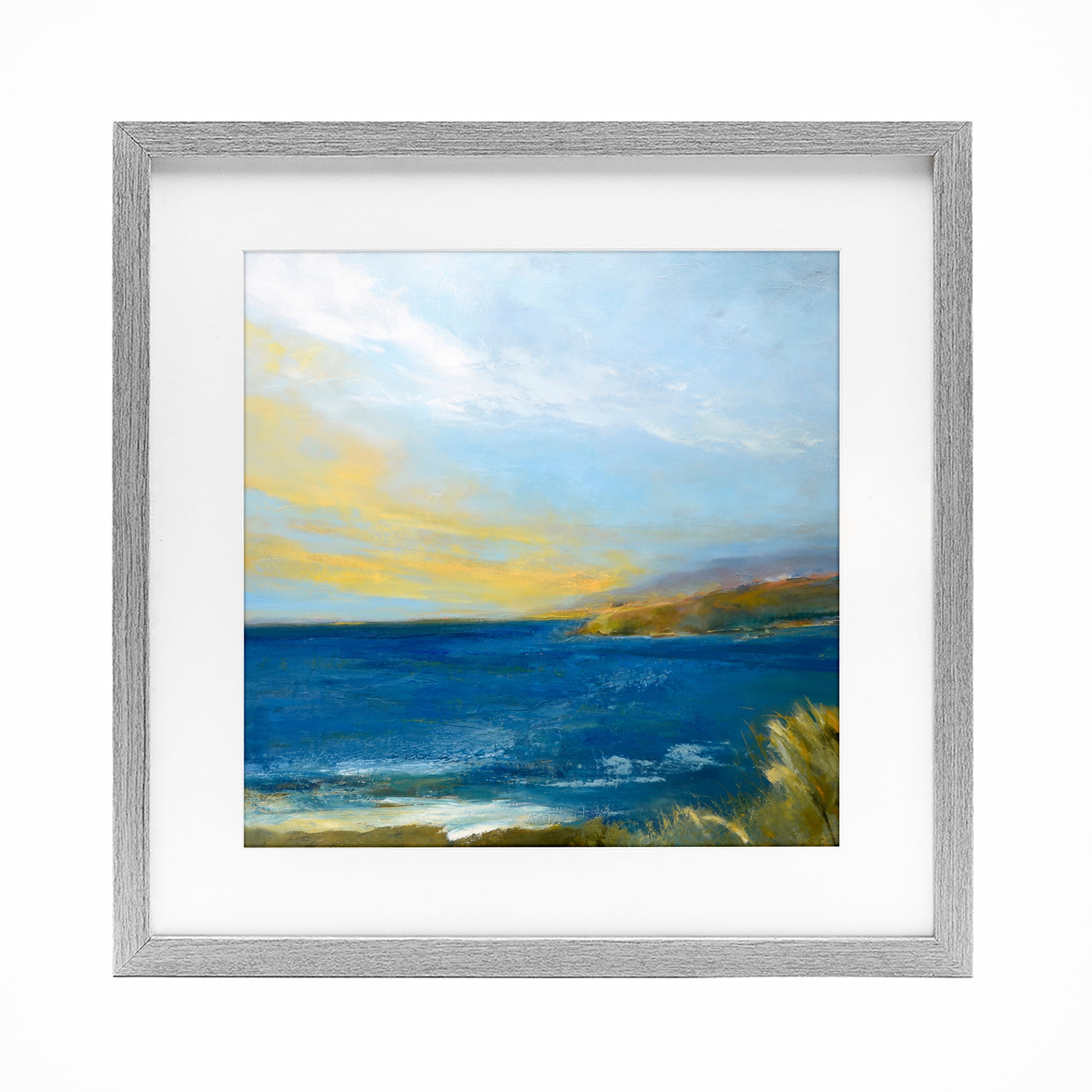 Stupell Industries Vibrant Ocean Light at Dusk Gray Framed Print Under Glass, design by Patrick Dennis