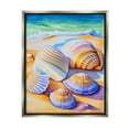thumbnail image 1 of Stupell Industries Vibrant Seashells on Shore Nature Painting Gray Floater Framed Art Print Wall Art, 25 x 31, 1 of 10