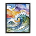 thumbnail image 1 of Stupell Industries Tropical Vibrant Sunrise Surf Black Floating Frame Canvas Art, 17 x 21, by Shelly Craig, 1 of 8