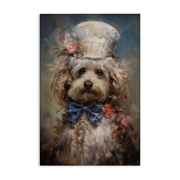 Stupell Industries Victorian Era Labradoodle Canvas Wall Art design by Wumples, 24 x 16