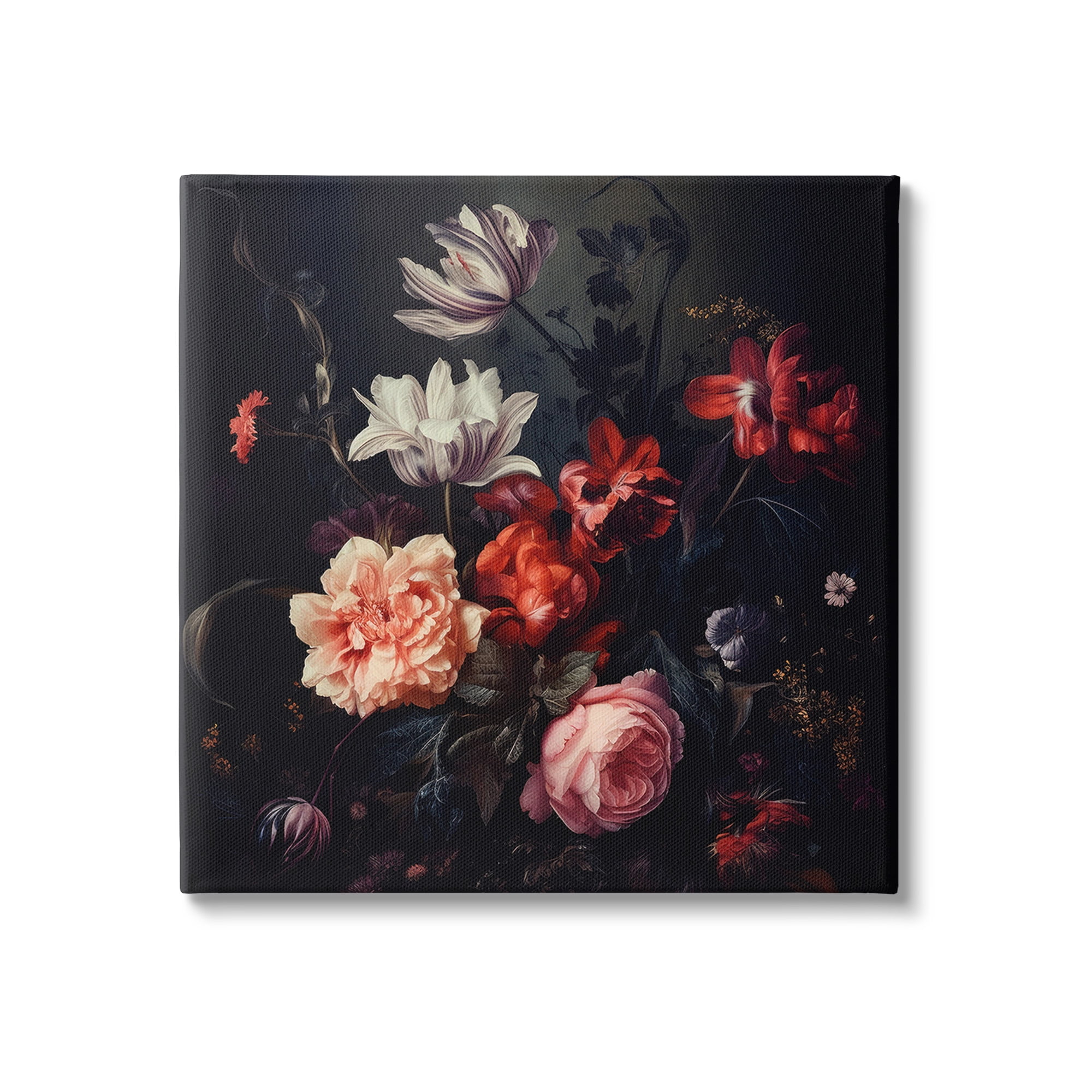 Stupell Industries Victorian Floral Elegance Botanical & Floral Photography Gallery Wrapped Canvas Art Print Wall Art, 17 x 17