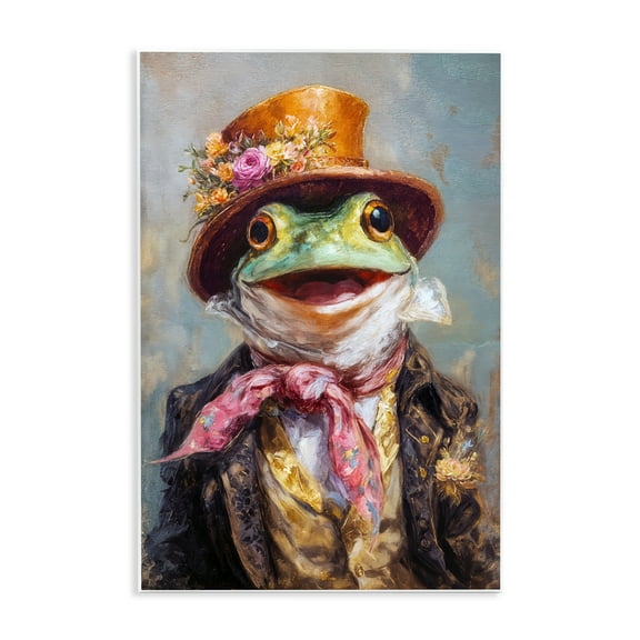 Stupell Industries Victorian Frog Portrait Wall Plaque Art, design by Wumples
