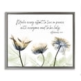 thumbnail image 1 of Stupell Industries Victorian Live In Peace Floral Gray Floating Frame Canvas Art, 21 x 17, by Albert Koetsier, 1 of 8