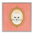 thumbnail image 1 of Stupell Industries Victorian White Cat Portrait Gray Framed Giclee Art, 17 x 17, by Carrie Cantwell, 1 of 8