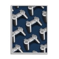 thumbnail image 1 of Stupell Industries Video Game Controller Pattern Art for Kids Painting Gray Framed Art Print Wall Art, 1 of 5