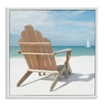 thumbnail image 1 of Stupell Industries View West Beach Chair Landscape Painting White Framed Art Print Wall Art, 12 x 12, 1 of 10