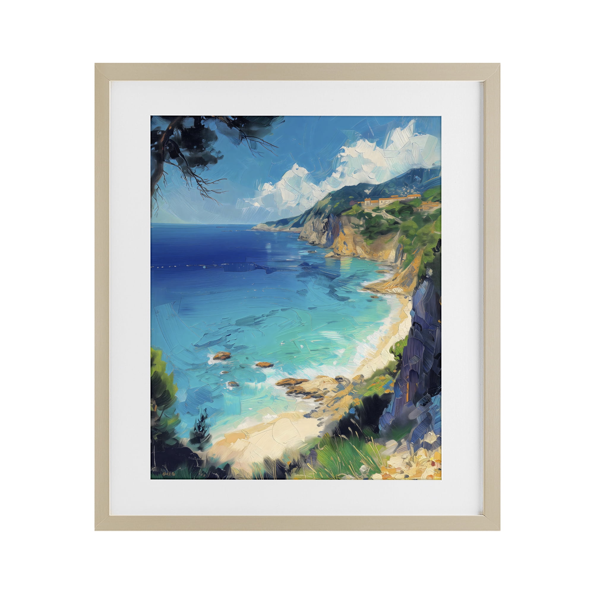 Stupell Industries View of Ocean Retreat Birch Framed Print Under Glass, design by Creative Studio