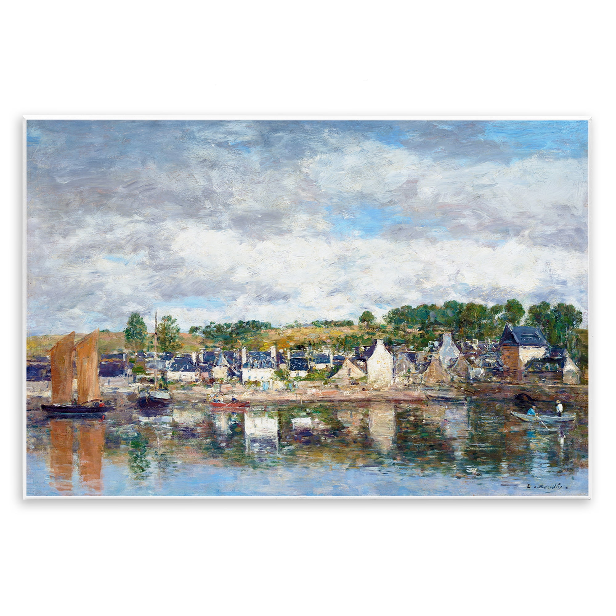 Stupell Industries Village By A River Wall Plaque Art, design by Eugene Boudin