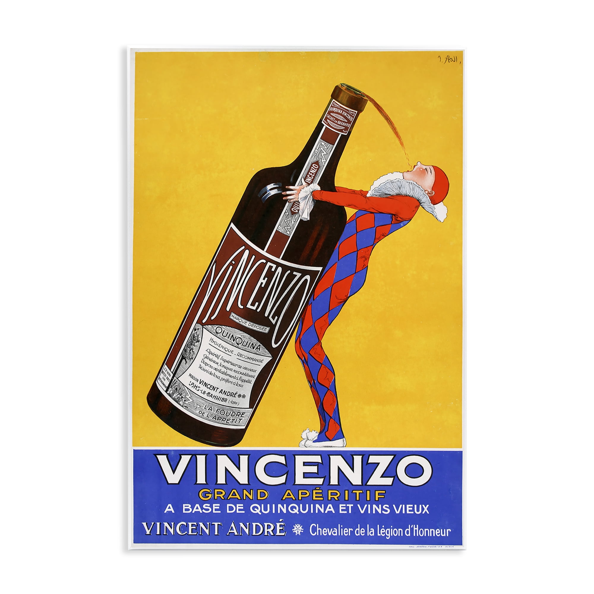 Stupell Industries Vincenzo Vintage Wine Wall Plaque Art, design by Vintage Posters