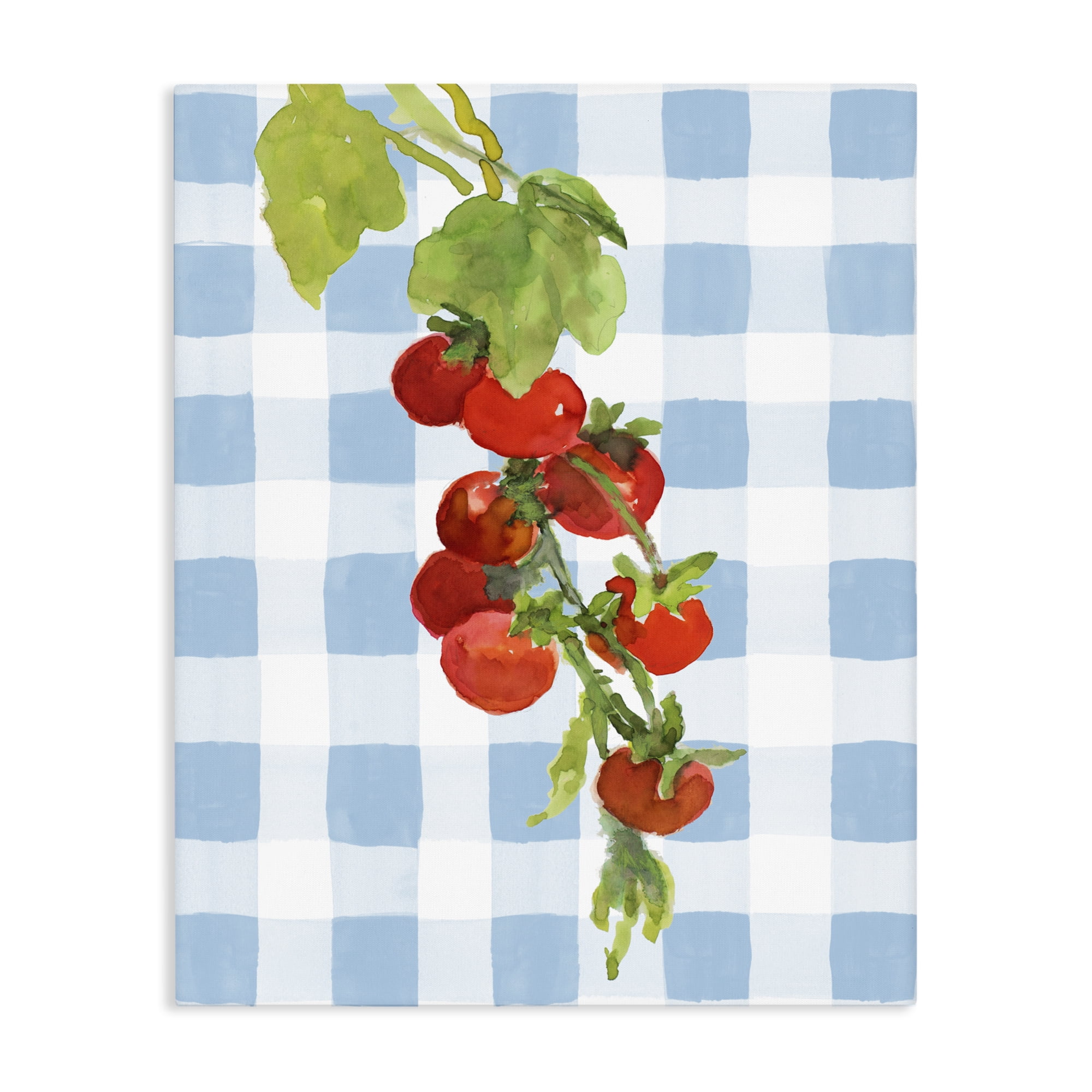 Stupell Industries Vine Ripe Tomatoes on Plaid Canvas Wall Art, design by Lanie Loreth