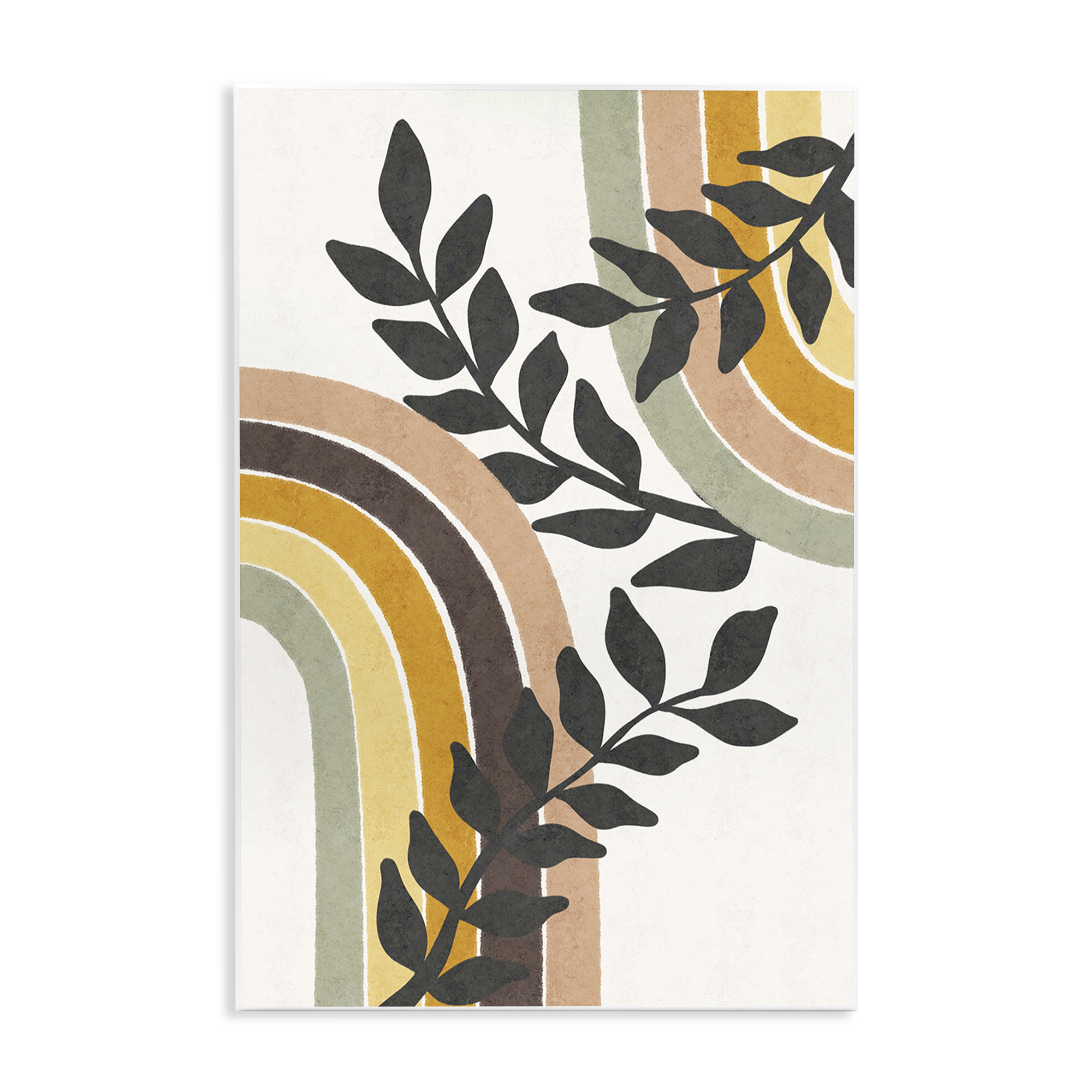 Stupell Industries Vine Swathed Rainbows Plants & Flowers Painting Unframed Art Print Wall Art, 13 x 19