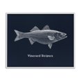 thumbnail image 1 of Stupell Industries Vineyard Stripers Fish Animals Painting White Framed Art Print Wall Art, 30 x 24, 1 of 8