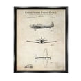 thumbnail image 1 of Stupell Industries Vintage Aircraft Diagram Chart Graphic Art Jet Black Floating Framed Canvas Print Wall Art, Design by Karl Hronek, 1 of 6