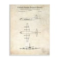 thumbnail image 1 of Stupell Industries Vintage Airplane Aircraft Diagram Patent Blueprint Diagram Wood Wall Art, 10 x 15, Design by Karl Hronek, 1 of 5