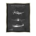 thumbnail image 1 of Stupell Industries Vintage Airplane Vehicle Diagram Graphic Art Luster Gray Floating Framed Canvas Print Wall Art, Design by Karl Hronek, 1 of 9